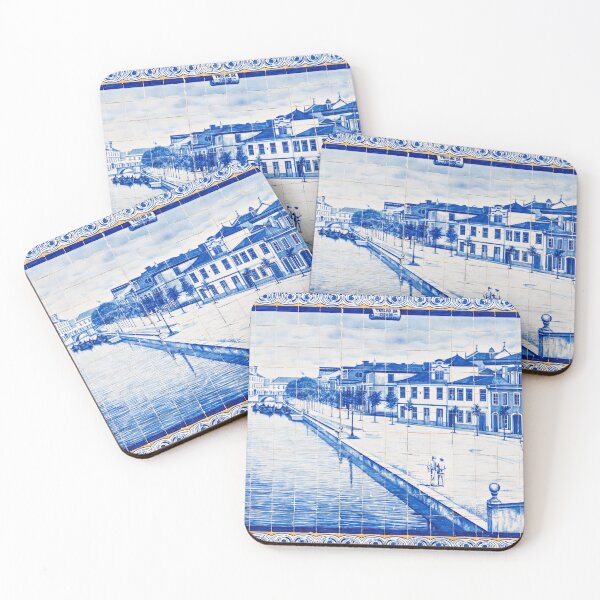 Item preview, Aveiro azulejo tiles landscape from Portugal designed and sold by JustynaWarsaw.