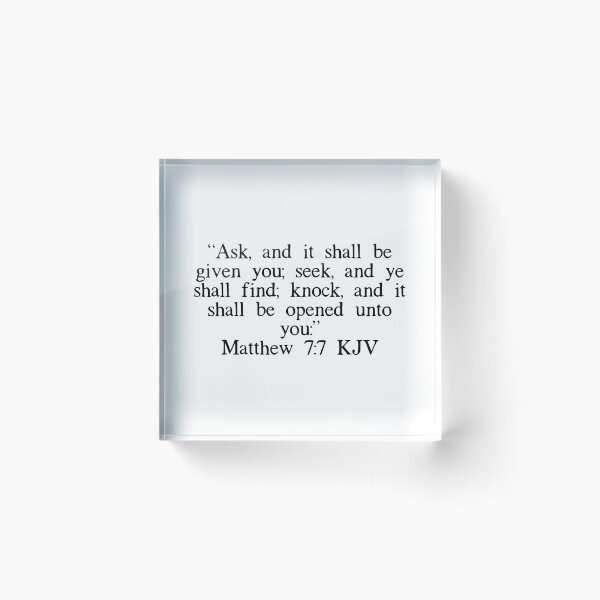 Item preview, Matthew 7:7 KJV designed and sold by IBMClothing.