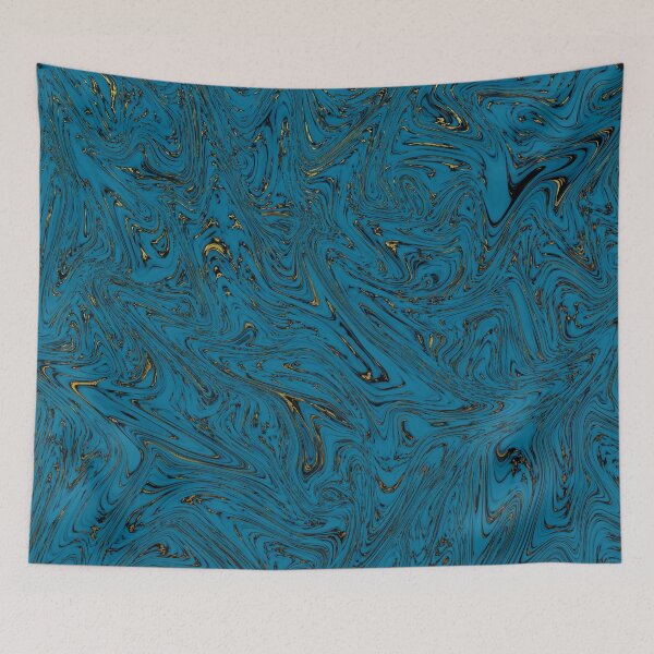 Aperçu de l'œuvre Lune de billes bleues créée et vendue par MarbleDesign.