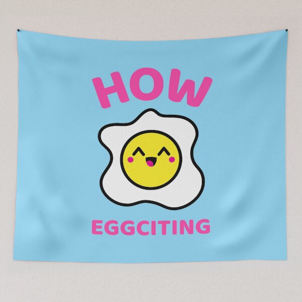 Item preview, Kawaii food eggciting pun designed and sold by plzLOOK.