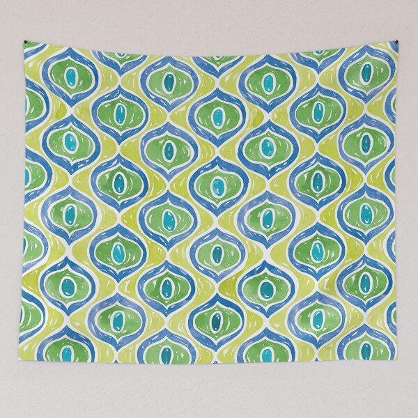 Item preview, Peacock Eyes Pattern | Blue & Green designed and sold by RebeccaFlaherty.