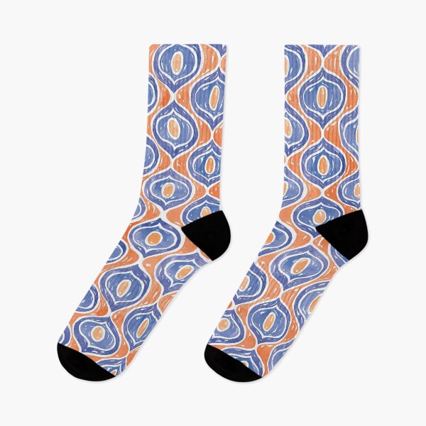 Item preview, Peacock Eyes Pattern | Blue & Orange designed and sold by RebeccaFlaherty.