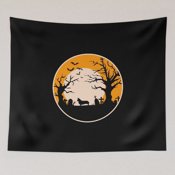 Item preview, Halloween Corgi Silhouette - Zombie Hand designed and sold by MaplewoodMerch.