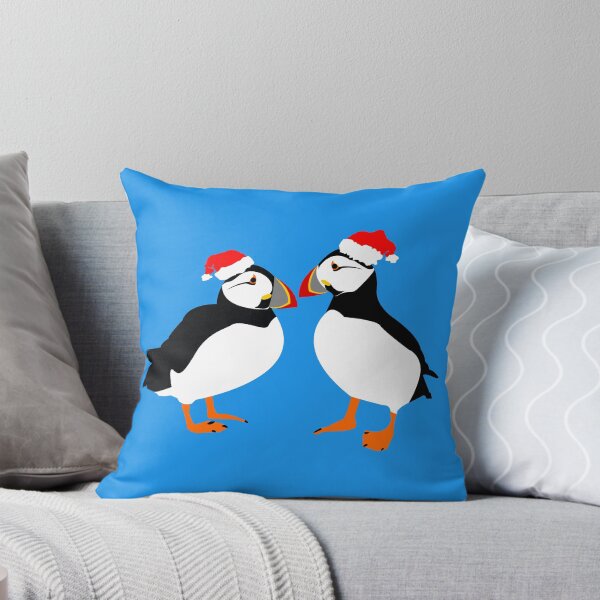 Item preview, Farne Island Christmas Puffins in Santa hats designed and sold by TyneDesigns.