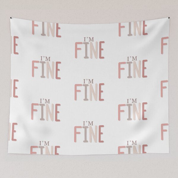 Item preview, Cute and Relatable Im Fine Lettering Quote designed and sold by Slletterings.