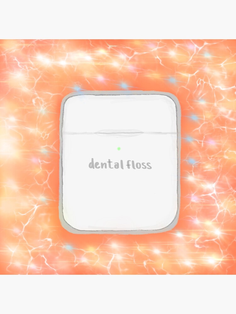 "lit dental floss airpods" Sticker for Sale by Asomjoyce00 Redbubble