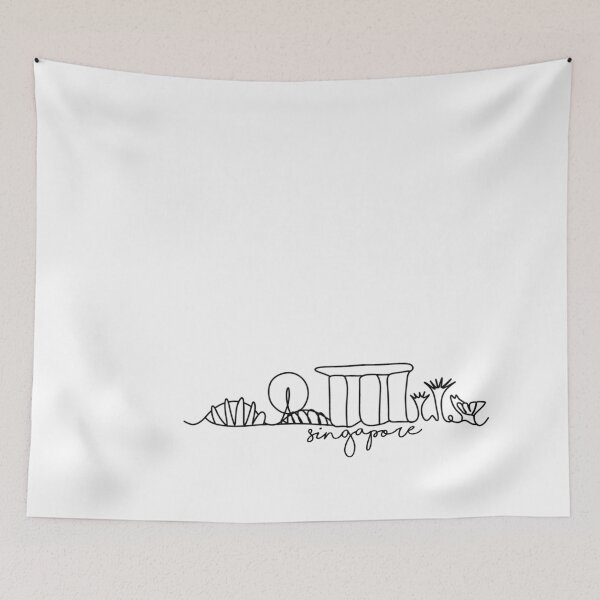 Item preview, Travel Singapore skyline art designed and sold by One Line Aesthetics ♡.