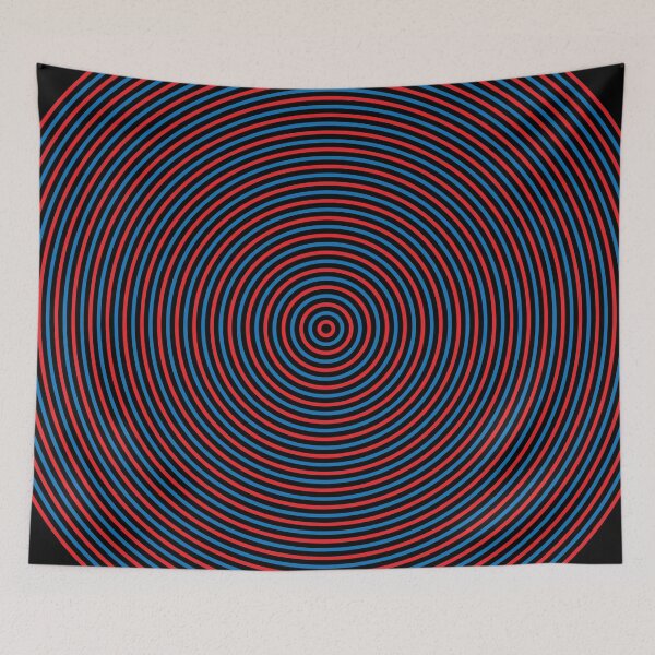 Item preview, Red and blue Optical art circle designed and sold by M3EX.