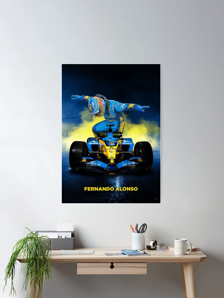 Fernando Alonso Retro Formula 1 poster Canvas Print for Sale by kodesign