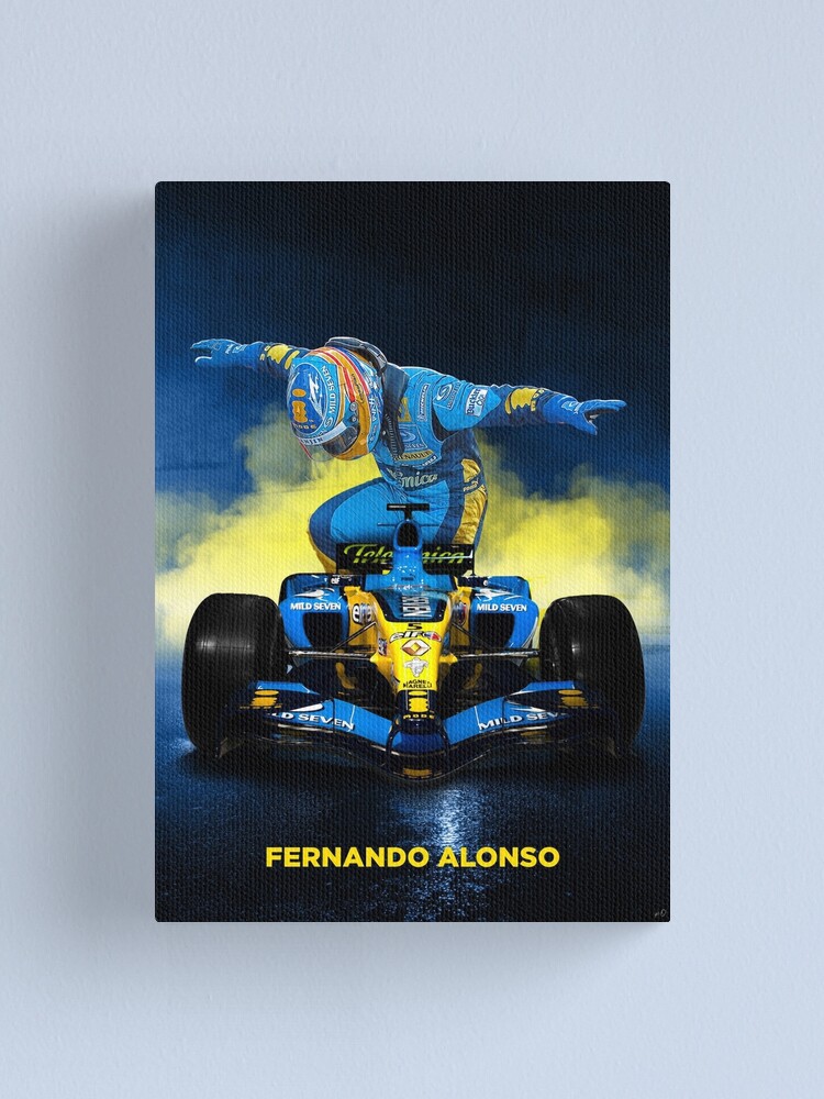 Fernando Alonso Retro Formula 1 poster Canvas Print for Sale by kodesign