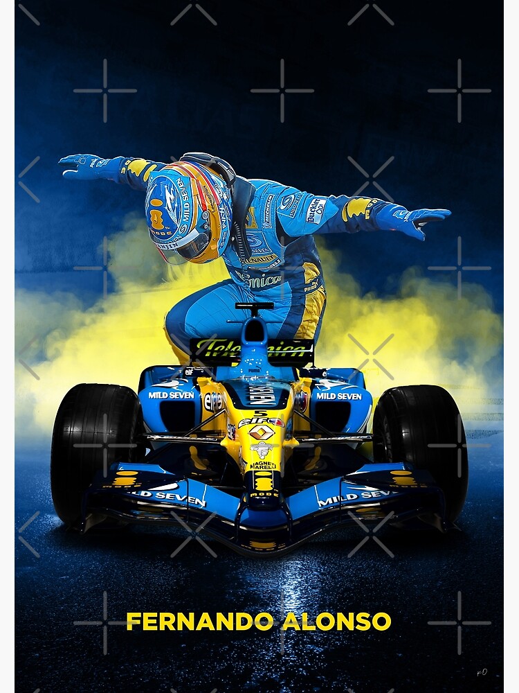 Fernando Alonso Retro Formula 1 poster | Poster