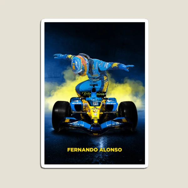 Fernando Alonso Retro Formula 1 poster