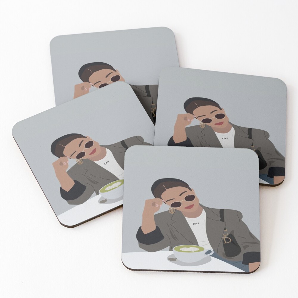 Vista previa del artículo con la obra «Posavasos (lote de 4)», diseñado y vendido por PhoneCasesBabe.