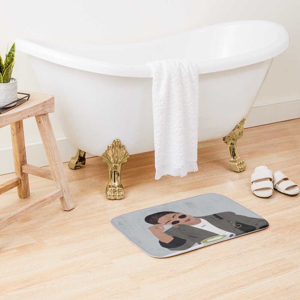 Vista previa del artículo con la obra «Alfombra de baño», diseñado y vendido por PhoneCasesBabe.