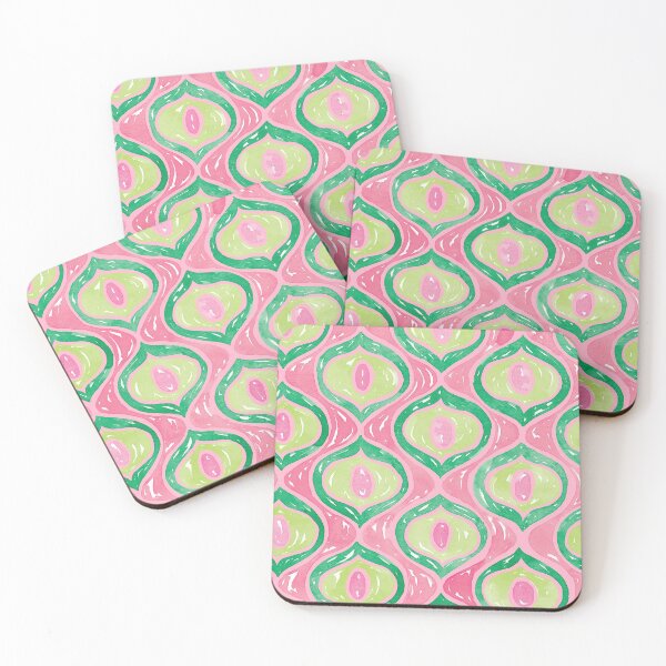 Item preview, Peacock Eyes Pattern | Pink & Green designed and sold by RebeccaFlaherty.