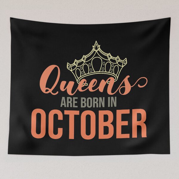 Item preview, Queens Are Born In October Birthday Graphic  designed and sold by PlusAdore.