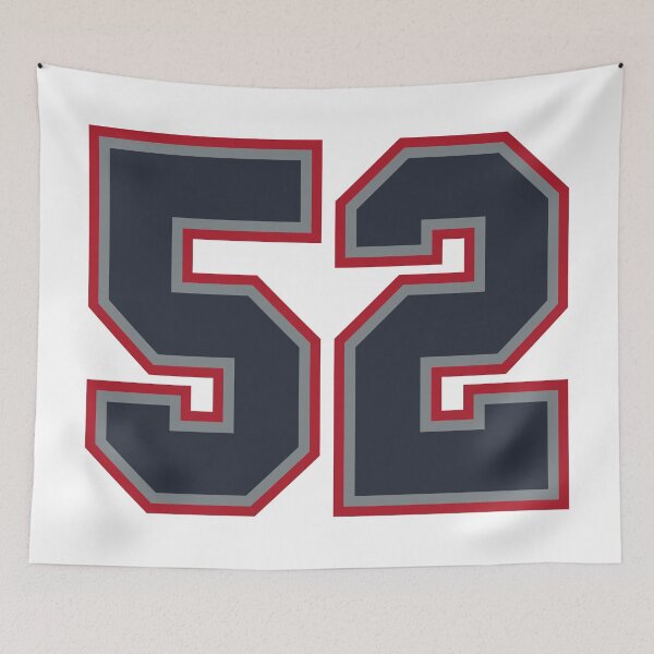 Item preview, 52 Navy Grey Red Sports Number Fifty-Two designed and sold by HelloFromAja.