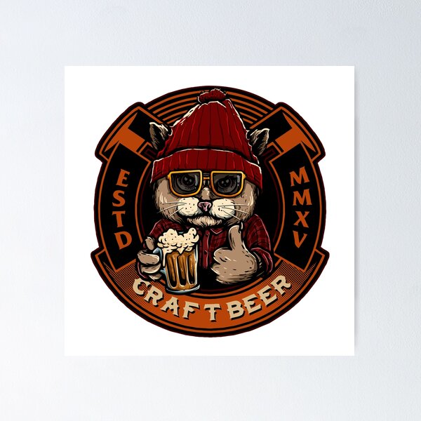 Item preview, Cerveza artesanal gato designed and sold by Cat2D.