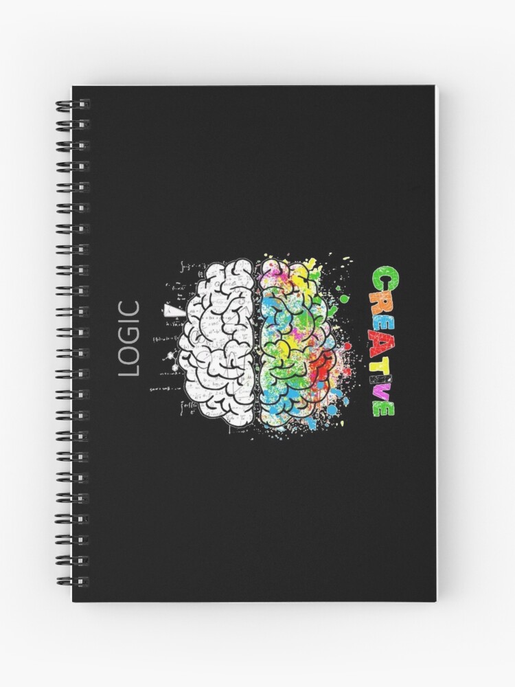 Cuaderno de espiral «Lógica y lados creativos del cerebro, pintura  maravillosa» de Seopdesigns | Redbubble
