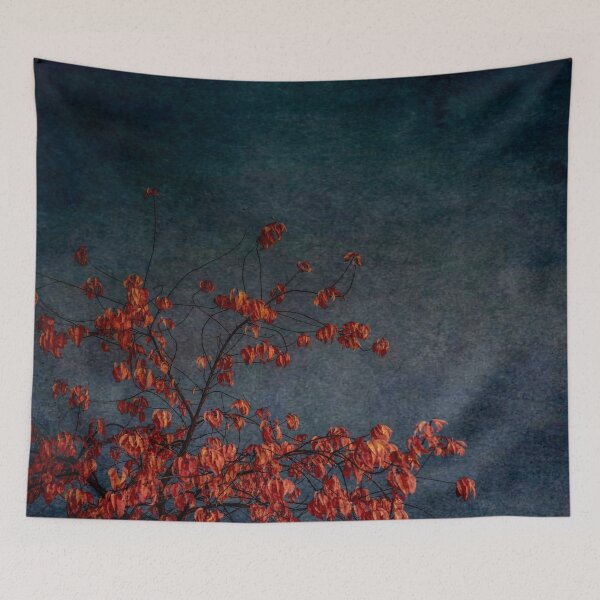 Item preview, Textured autumn colours, dark sky and orange leaves designed and sold by SulkaCreative.