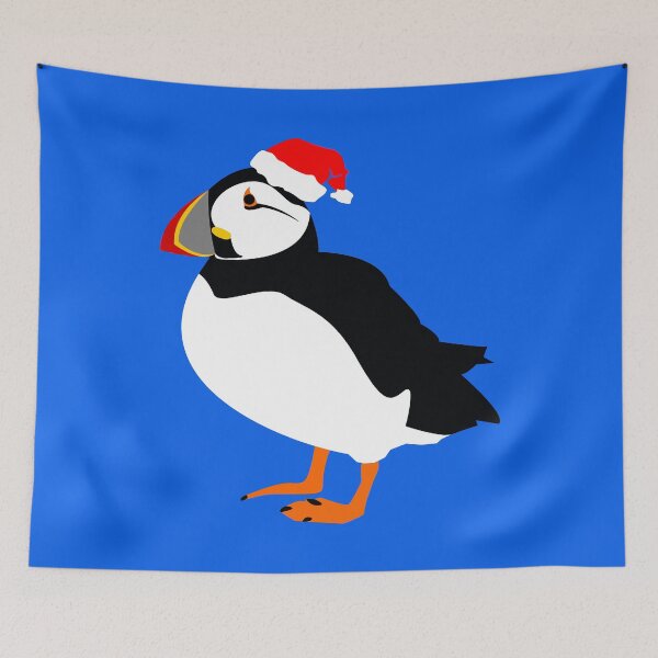 Item preview, Farne Island Christmas Puffin in a Santa hat designed and sold by TyneDesigns.