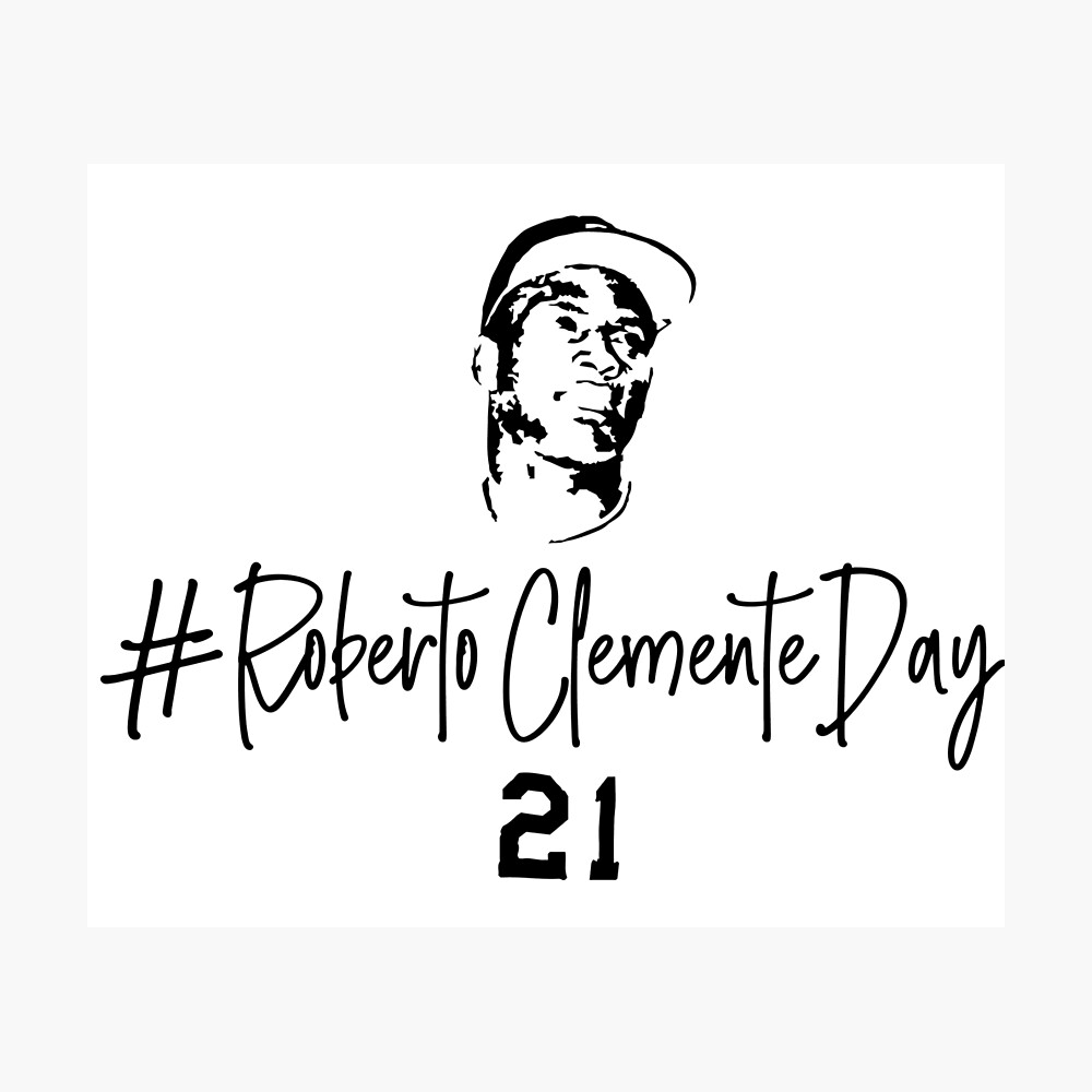 Roberto Clemente #21 Jersey Number Art Board Print for Sale by StickBall