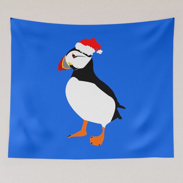 Item preview, Farne Island Christmas Puffin in a Santa hat designed and sold by TyneDesigns.