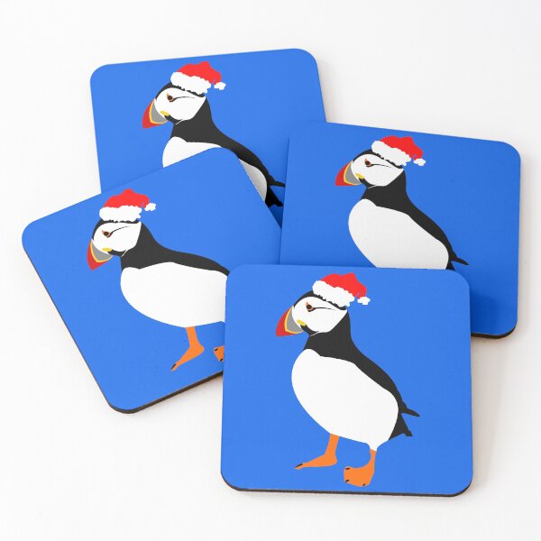 Item preview, Farne Island Christmas Puffin in a Santa hat designed and sold by TyneDesigns.