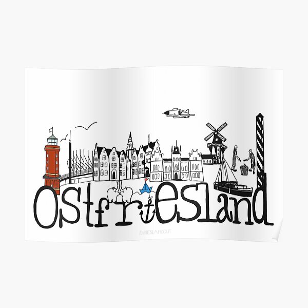 Ostfriesland Skyline Poster