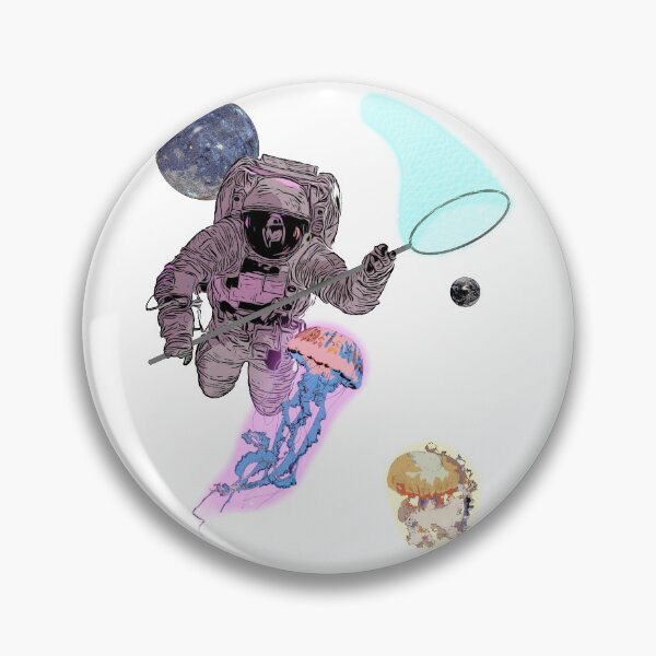 Item preview, Astronaut on jellyfish hunts Goa party designed and sold by LuminOrb.