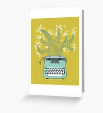 the Typing Tree Greeting Card