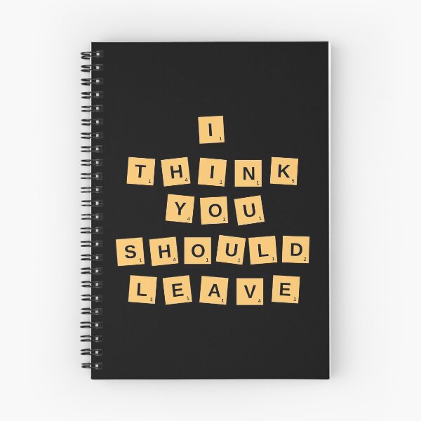 Aperçu de l'œuvre Je pense que vous devriez quitter le design du scrabble créée et vendue par VioletStudio.