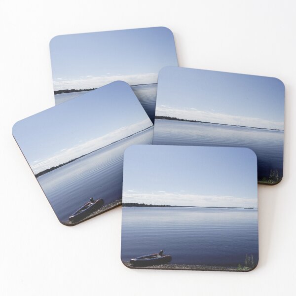 Item preview, Landscape with water and a rubber boat in summer designed and sold by ibwr1.