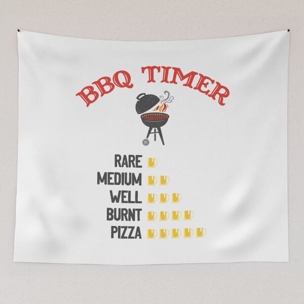 Item preview, BBQ TIMER White Background designed and sold by w1ckerman.