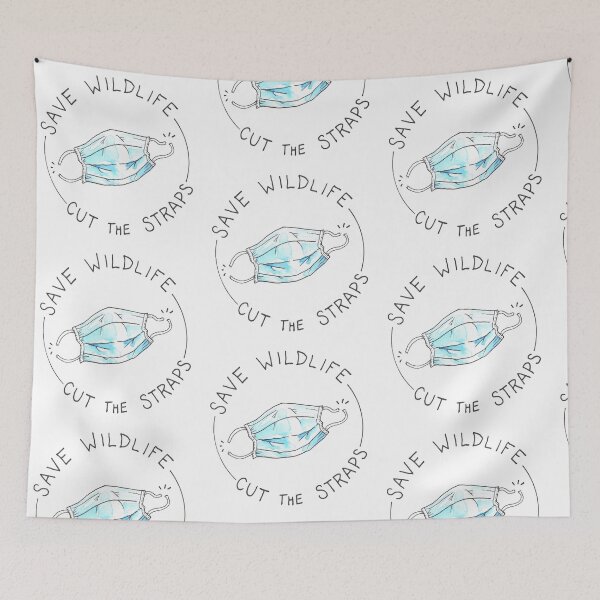 Item preview, Save Wildlife Mask Etiquette designed and sold by rachelclaireart.