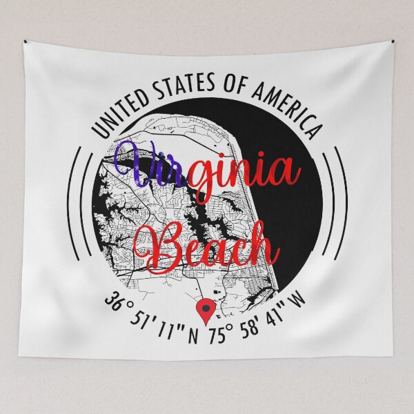 Item preview, Virginia Beach, USA Road Map Art - Earth Tones designed and sold by hatimelhag.