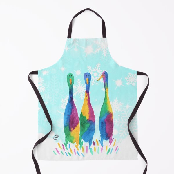 Item preview, Festive Runner Ducks with Winter Snowflakes designed and sold by ArtbyCathyUK.