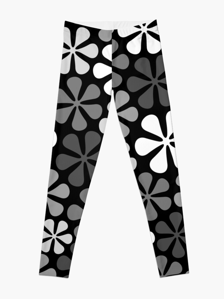 Disover Abstract Flowers Monochrome Leggings