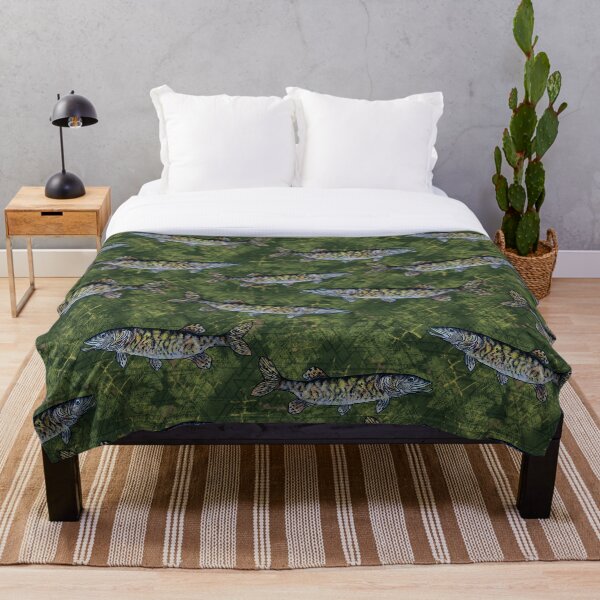 Item preview, Musky Fish Green Camo Pattern designed and sold by Michelebuttons.