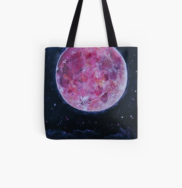 Red moon All Over Print Tote Bag