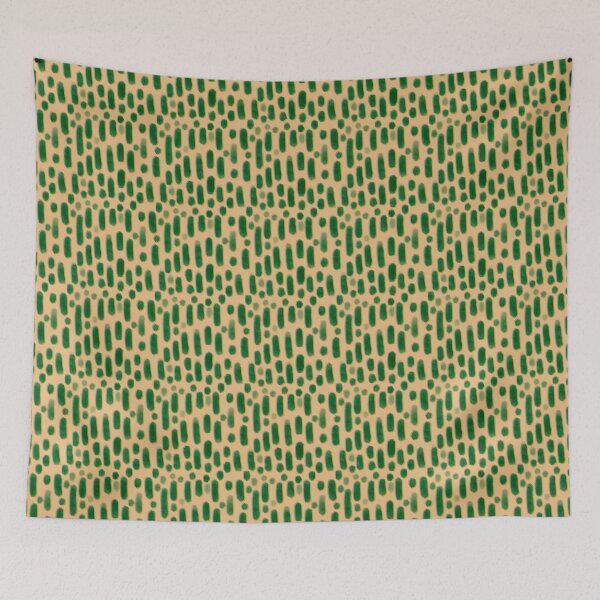 Item preview,  Acidic green pattern on an orange background  designed and sold by purumArt.