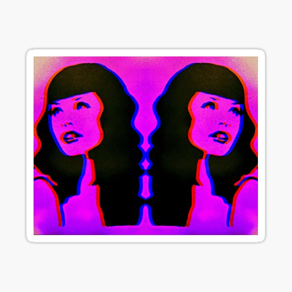"Stencil Girl Two" Sticker for Sale by TockSickArt Redbubble