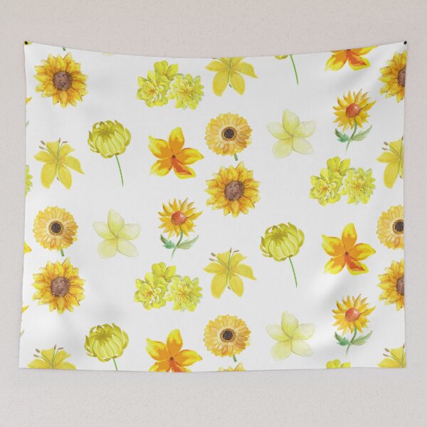 Item preview, Watercolor Yellow Wild Flowers Pack designed and sold by The Little Wood Cottage.