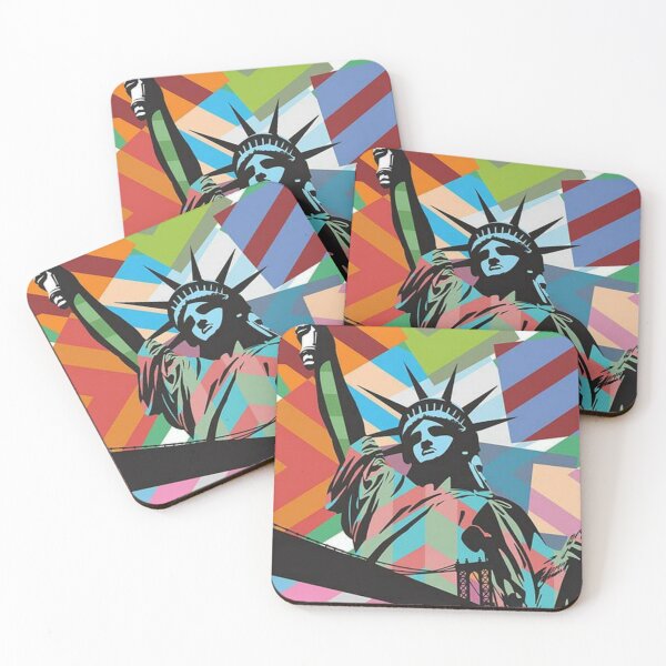 Item preview, Statue of liberty rainbow art merchandise designed and sold by Sovik Goswami.