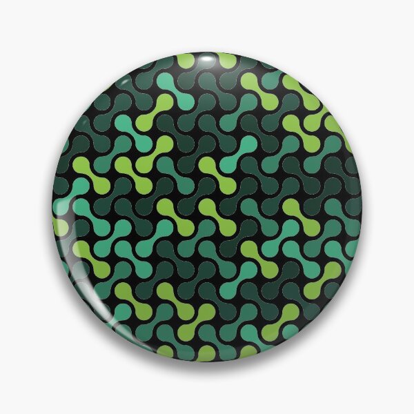 Item preview, Dumbbells & Chains Geometric Pattern – Green & Teal designed and sold by RoguePatterns.