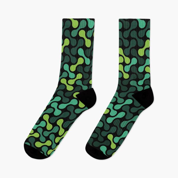 Item preview, Dumbbells & Chains Geometric Pattern – Green & Teal designed and sold by RoguePatterns.