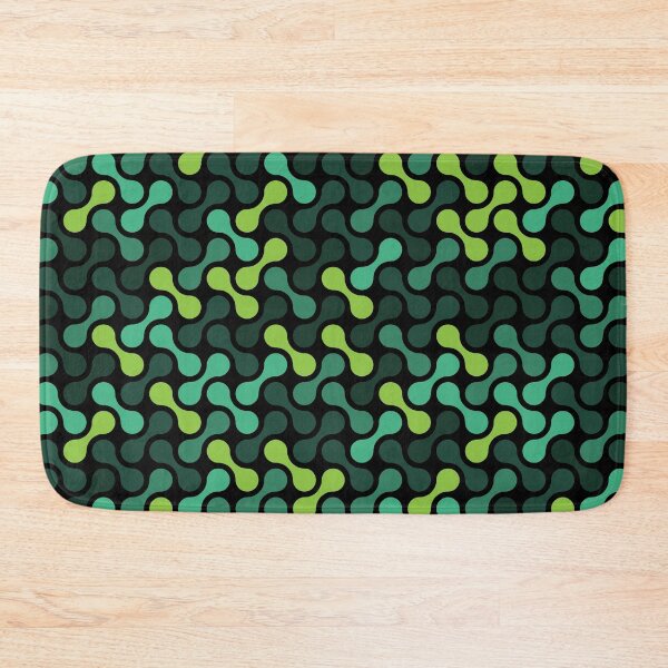 Item preview, Dumbbells & Chains Geometric Pattern – Green & Teal designed and sold by RoguePatterns.