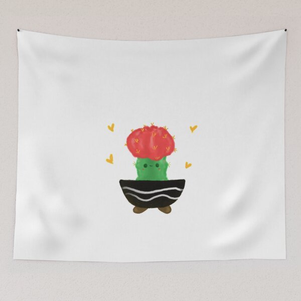 Item preview, Cute red moon cactus with black pot designed and sold by AnyssNara.
