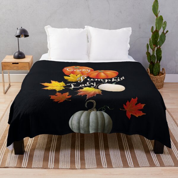 Item preview, Autumn Design Crazy Pumpkin Lady Quote, Graphic Leaves and Pumpkins Funny Fall Apparel & Home Decor designed and sold by tamdevo1.