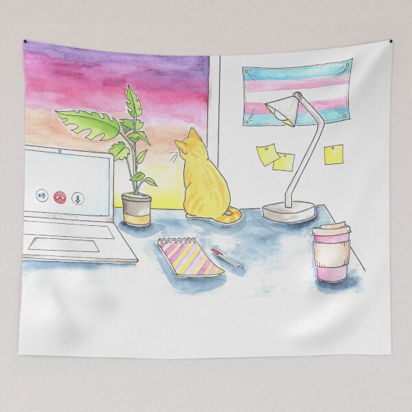 Item preview, Trans Rights Lo-fi Desk  designed and sold by rachelclaireart.